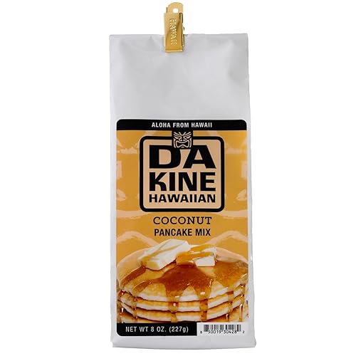 Da Kine Hawaiian Pancake Mix, Instant Pancake Mix Just Add Water, Pancake and Waffle Mix, Tropical Pancake Mix, Breakfast Pancake, Waffle & Baking Mixes - 8 oz (Coconut)