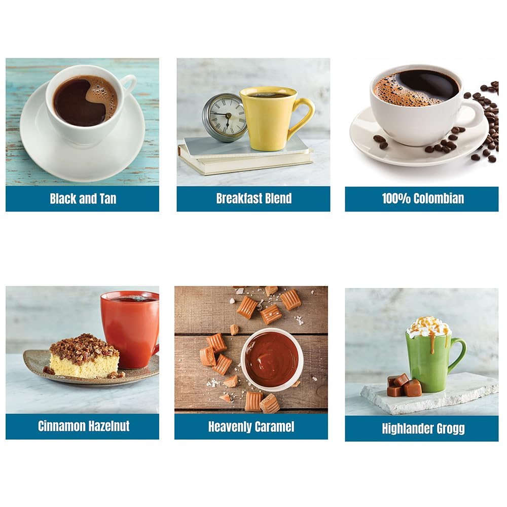 Gourmet Flavored Decaf Coffee Sampler Pack - 10 Bags of Unique Flavored Coffees - 100% Specialty Grade 1 Arabica -1.5 oz Full-Pot Bags - Roasted by