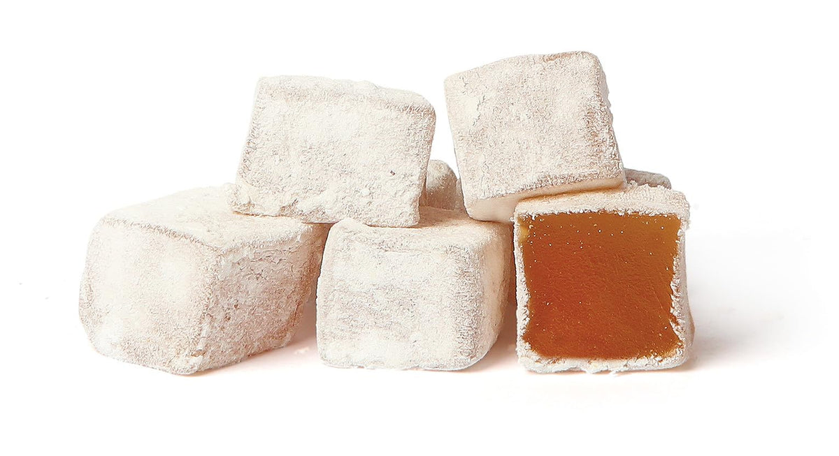 Assorted Turkish Delight Variety Pack - Double-Roasted Pistachio, Mint, Fruit, Coffee & Rose - Premium Soft & Chewy Lokum Candy - 6.2 oz & 12.4 oz