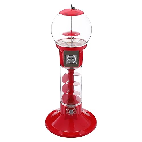 Vending Machine,Twister Ball Dispenser,Spiral Fun Gumball Bank Red Twister Ball Dispenser for Small Twister Balls,Capsule Toys