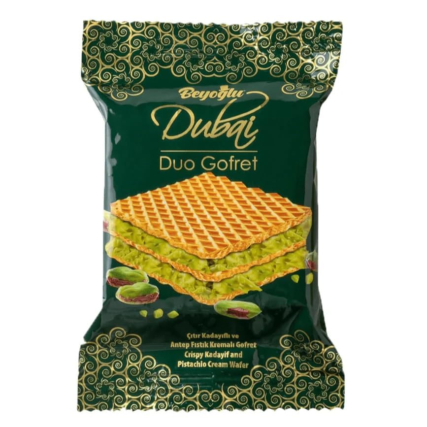 Beyoglu Dubaco Dubai Chocolate Bar - Turkish Pistachio Chocolate with Tahini & Crispy Kadayif | 7 oz Middle Eastern Gourmet Milk Chocolate Imported