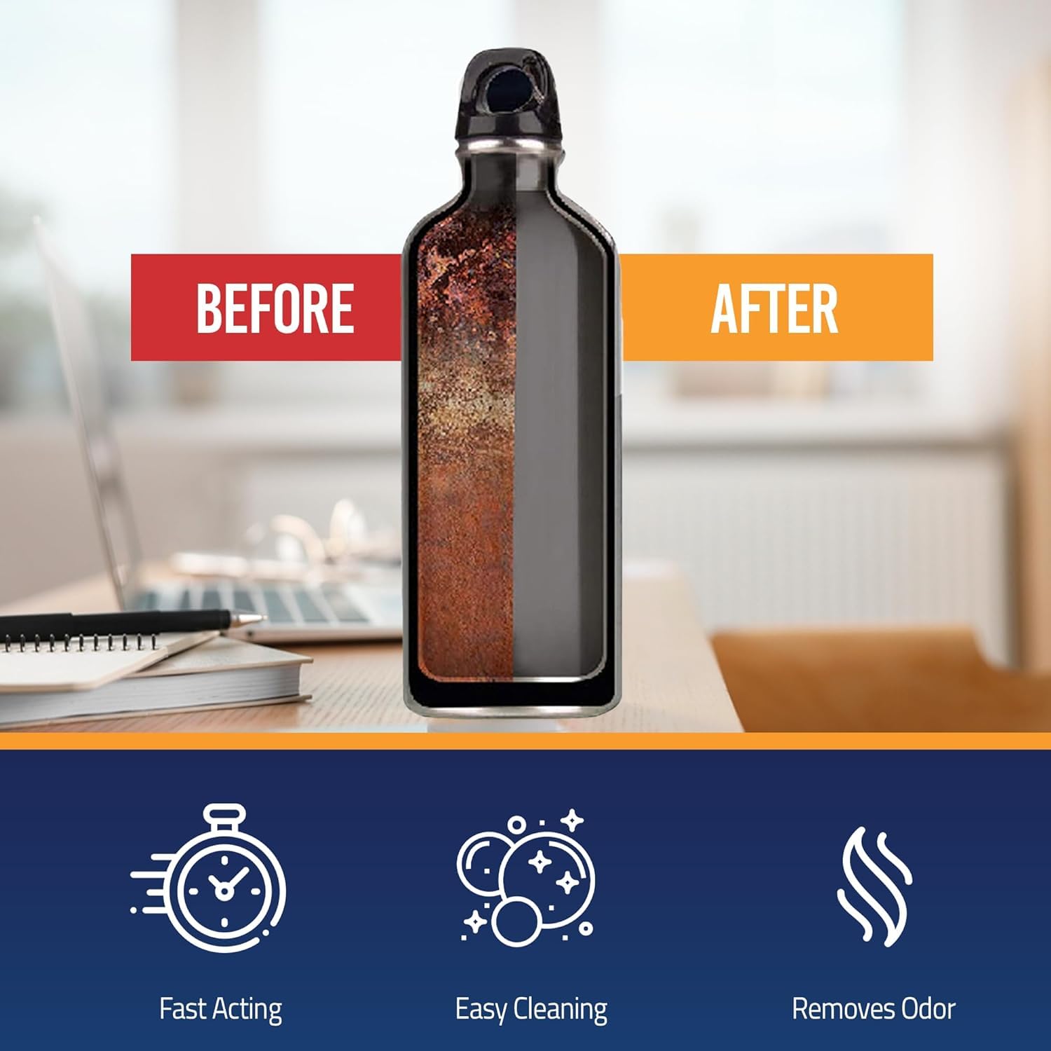 Tumbler Water Bottle Cleaning Tablets - All Natural Ingredient, Great for All Stainless, Plastics, Ceramic and Glass Drinking Containers, Individually