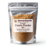 SavorSatch Ground Cumin Powder - 4 oz Stand-Up Resealable Pouch | Warm Earthy Spice for Cooking, Chili, Curry & Mexican Dishes | Certified Kosher