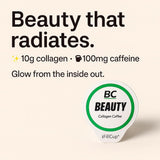 BeautyCup (Collagen Coffee) 12 Ct. Box with 10 grams of Collagen per serving, Beauty-Boosting Espresso Style Coffee