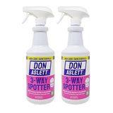 Don Aslett 3-Way Spotter (1 Liter Bottle, Pack of 2) Stain Remover, Odor Eliminator, Carpet Protector | Ready-to-use Rug Deodorizer and Spots Cleaner