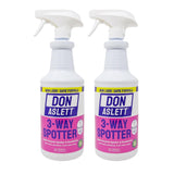 Don Aslett 3-Way Spotter (1 Liter Bottle, Pack of 2) Stain Remover, Odor Eliminator, Carpet Protector | Ready-to-use Rug Deodorizer and Spots Cleaner