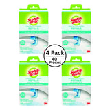 Scotch-Brite Disposable Toilet Scrubber Refills, Removes Rust & Hard Water Stains, 10 Disposable Refills Blue - (4-Pack)