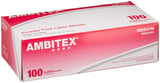 Ambitex LMD5201 Medium Latex Disposable Powder-Free USDA-Approved Gloves (100 Gloves)