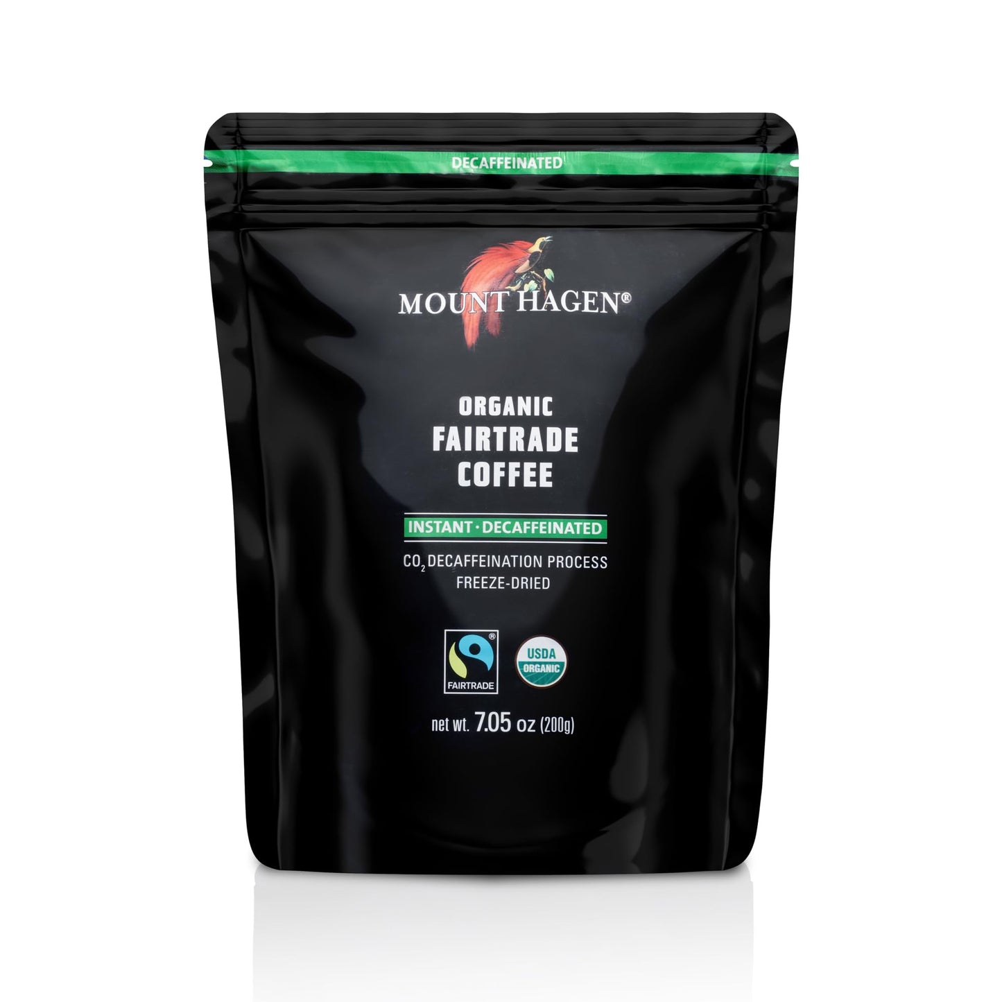Mount Hagen 7.05oz Organic Freeze Dried Instant Decaf Coffee | Made From Organic Medium Roast Arabica Beans | Fair-Trade, Eco-friendly Instant