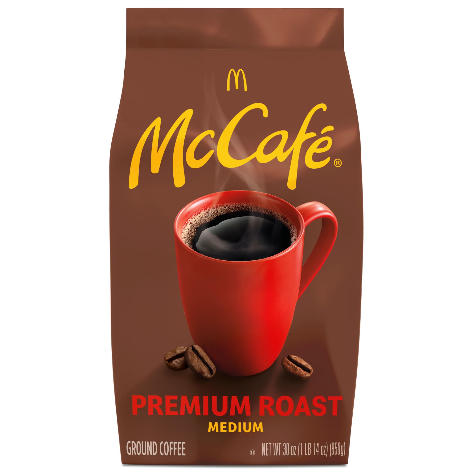 McCafe Premium Roast, Ground Coffee, Medium Roast, Premium Quality, Responsibly Sourced, Kosher Certified, 30oz. Bag