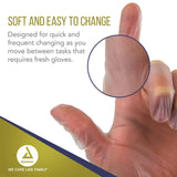 Dynarex Safe-Touch Vinyl Disposable Exam Gloves, Powder-Free, Food Safety and Compliance, Ambidextrous, Clear, X-Large, 1 Case, 10 Boxes of 100 Gloves