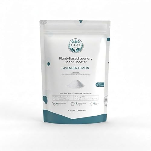 GLAT Group Plant-Based Laundry Scent Booster (Powder) - Lavender Lemon | Fast-Dissolving, No Residue | Natural, Calming, Long-Lasting Fresh Scent |