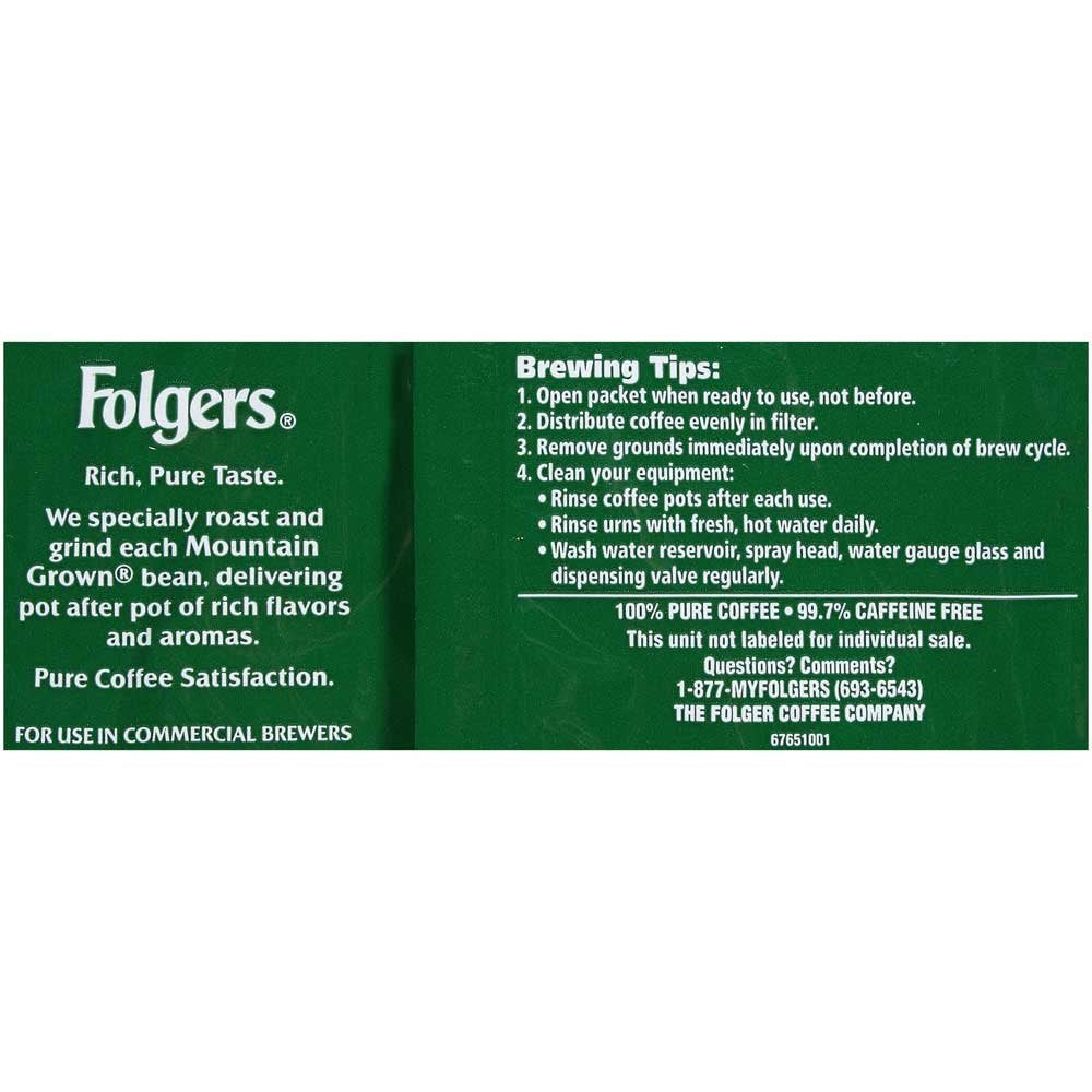FOLGER'S Coffee Decaffeinated Urn, 6.3-Ounce Bags (Pack of 30)