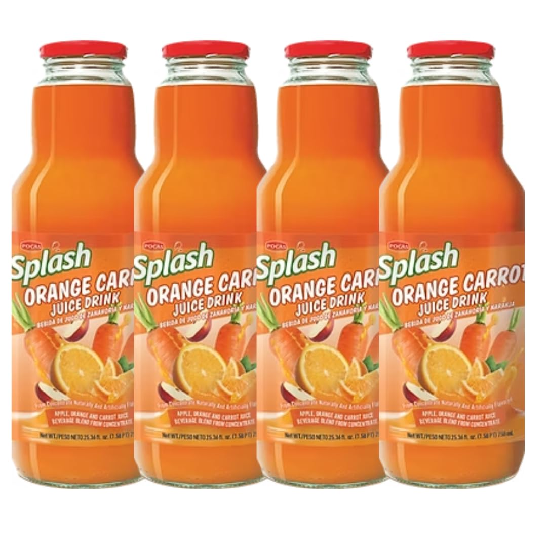 SPLASH Orange Carrot Juice Drink 750ml, 4 Pack