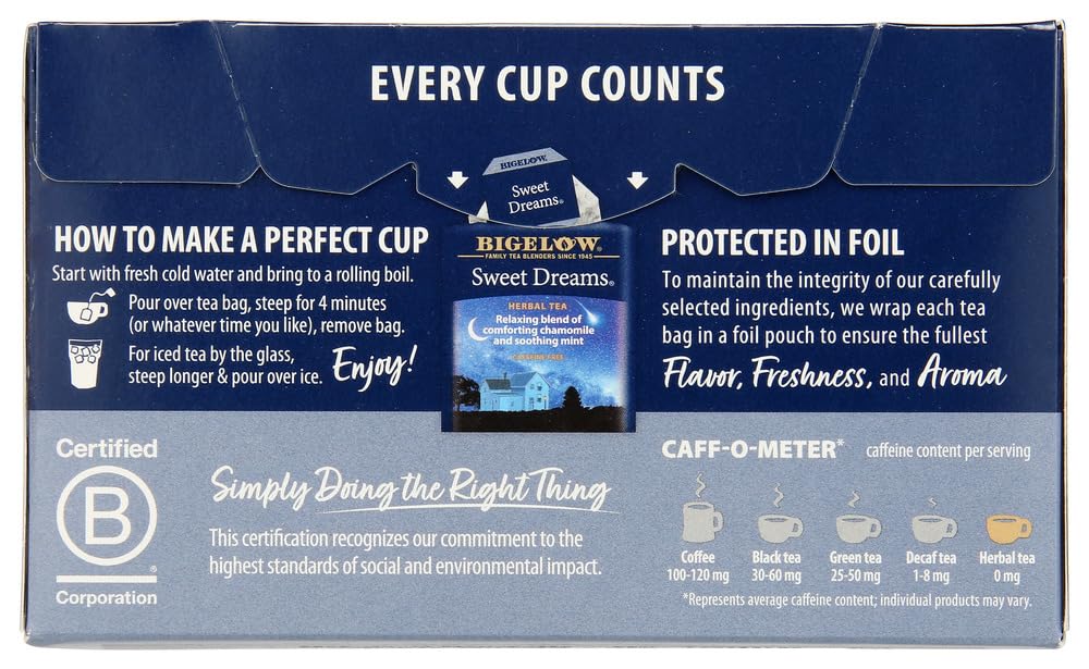 Bigelow Tea, 20 Bags - Sweet Dreams (3 Pack) 3