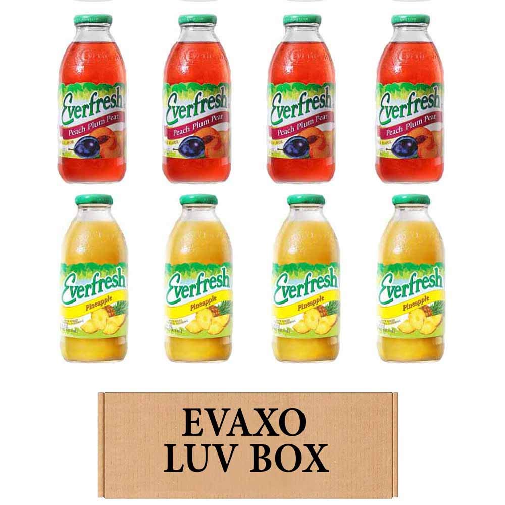 SELPONT verfresh Juice 16 oz. pack of 8 , Everfresh Peach Plum Pear , Everfresh Pineapple Juice. by evaxo