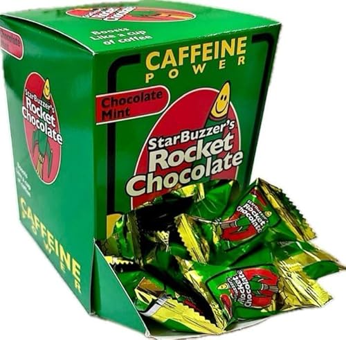Rocket Chocolate Milk Chocolate Mint Flavored Caffeinated Chocolate Truffles, 50 count, Mini