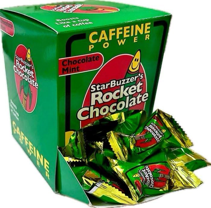 Rocket Chocolate Milk Chocolate Mint Flavored Caffeinated Chocolate Truffles, 50 count, Mini
