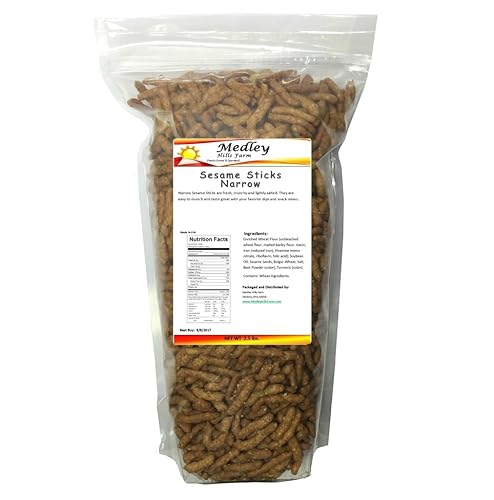 Sesame Sticks Narrow 2.5 Lbs Delicious & Fresh " Made in the USA "