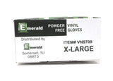 Emerald Vinyl Powder Free Gloves Latex Free Rubber - in Stock - Disposable, Ultra-Strong, Food Handling Use, Cleaning - No Powder - Ambidextrous