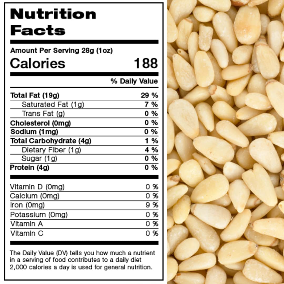 Presto Sales Pine Nuts, 32 oz. | Large, Raw, Sweet, Nutritious, Superfood, Increases your energy levels, keeps your skin healthy and young in