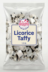 Black Licorice Salt Water Taffy, Soft Chewy Candy, Classic Anise Flavor, 1.5 lbs of Individually Wrapped Bulk Old Fashioned Boardwalk Treat