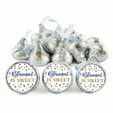 Retirement is Sweet Stickers for Chocolate, Retirement Gifts Labels for Women Men, Party Favors Treat Bags Candy Sticker, Blue Golden Retirements
