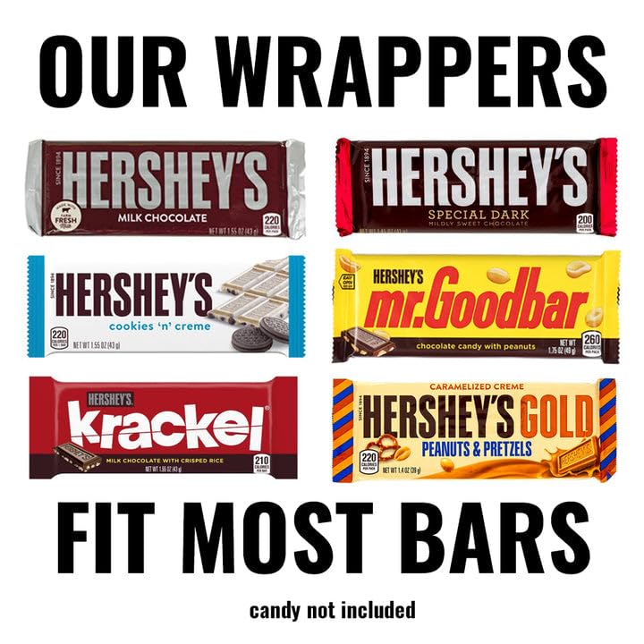 25ct Personalized Wedding Candy Bar Wrappers - Wrappers Only - Succulent