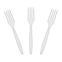 AmerCareRoyal Heavy Weight Unwrapped Disposable Polystyrene Plastic Forks for Restaurants and Catering, White, Pack of 1000