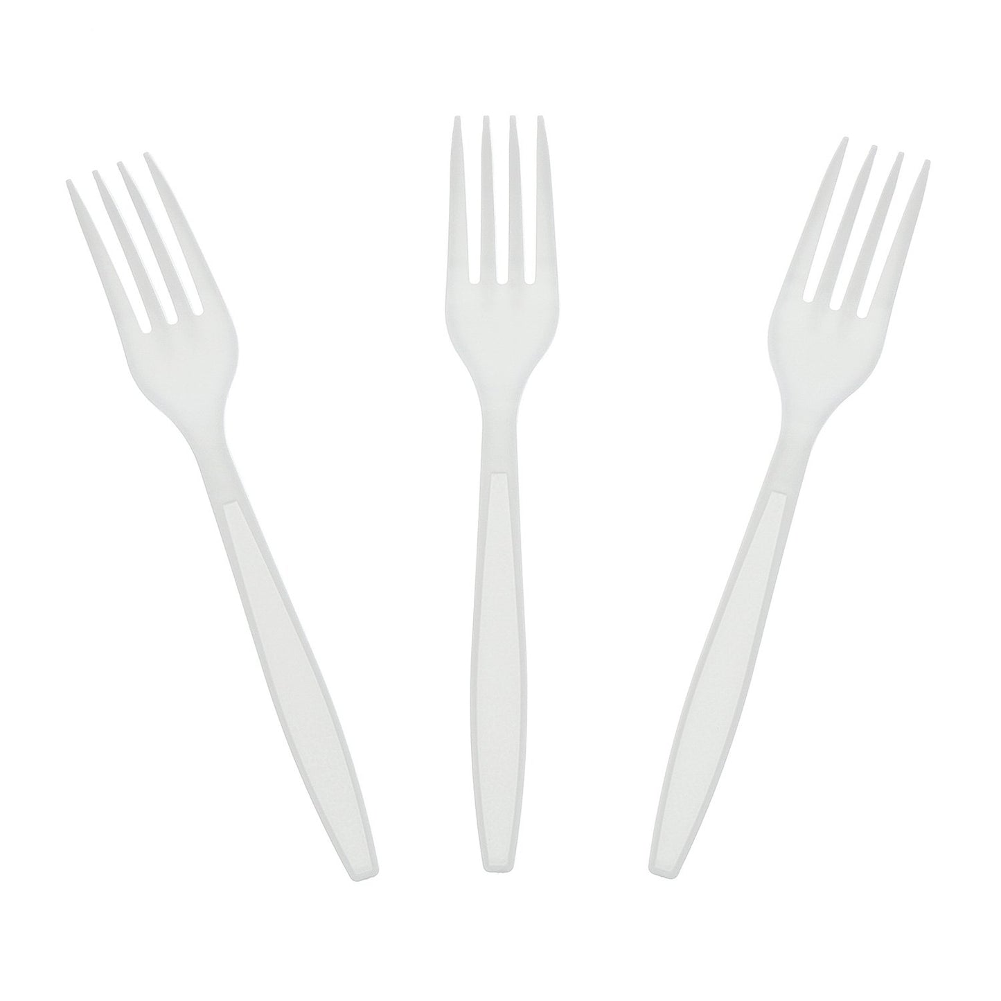 AmerCareRoyal Heavy Weight Unwrapped Disposable Polystyrene Plastic Forks for Restaurants and Catering, White, Pack of 1000
