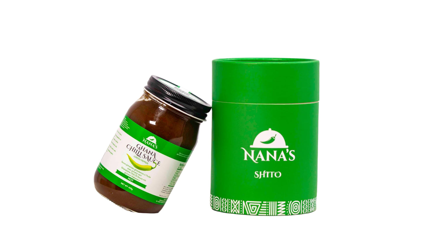 Nanas Kitchen African Chili Sauce - Shito Made with Fresh Chili & Spices, Adds Heat & Flavor to Any Dish, Traditional Ghana Recipe, Resealable Jar