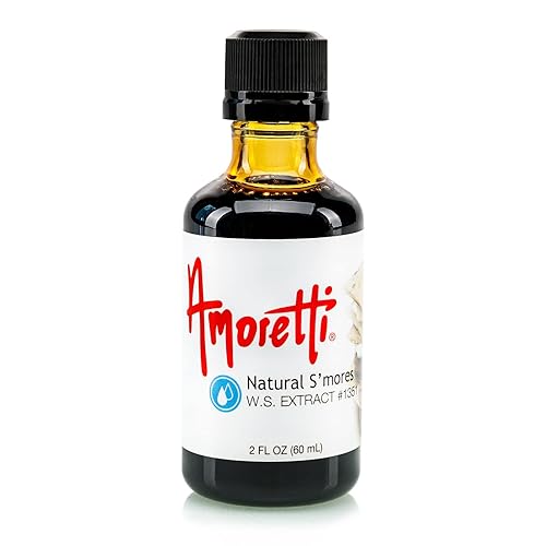 Amoretti - Natural S'mores Extract Water Soluble 2 oz - Highly Concentrated & Perfect For Pastry, Savory, Brewing, and more, Preservative Free, Vegan