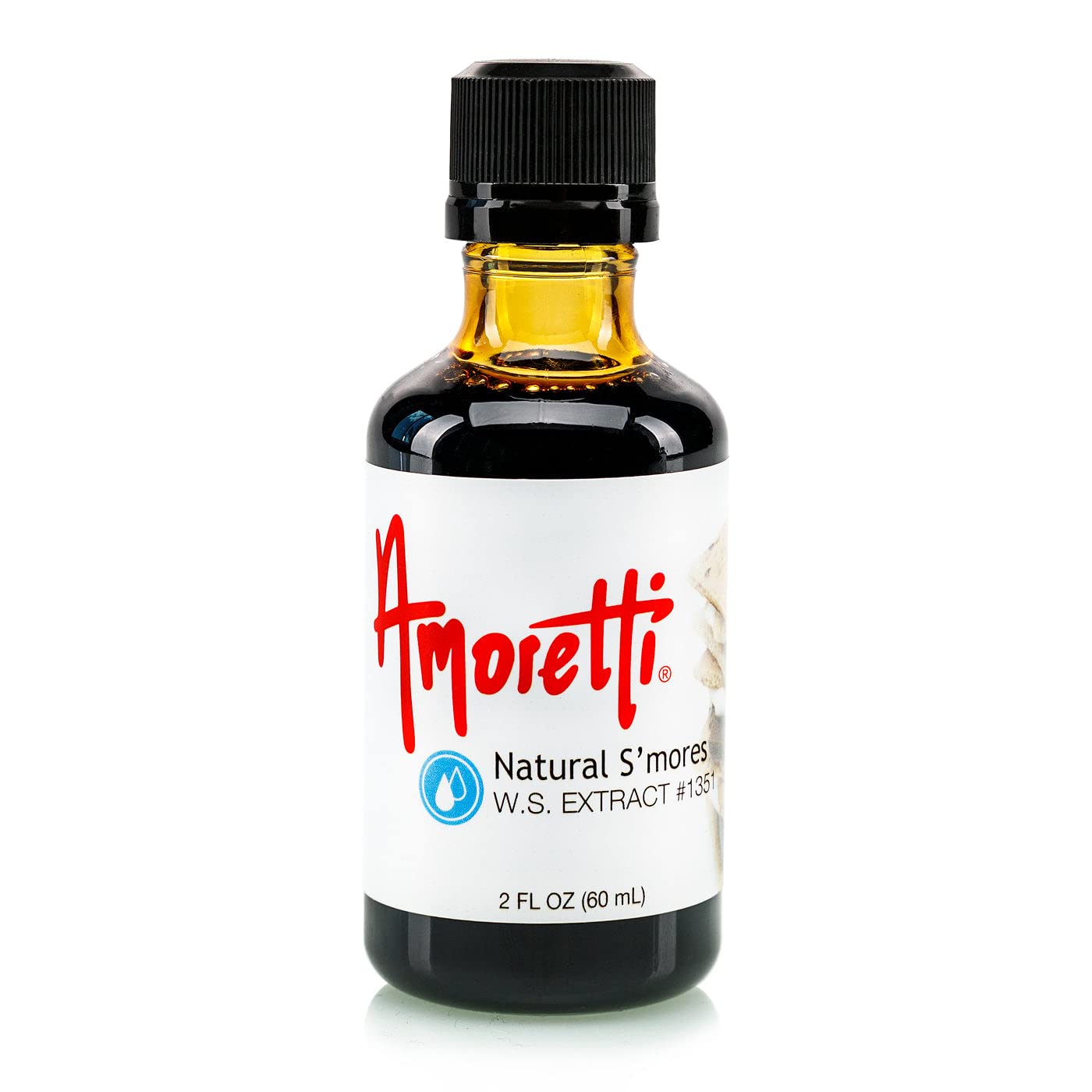 Amoretti - Natural S'mores Extract Water Soluble 2 oz - Highly Concentrated & Perfect For Pastry, Savory, Brewing, and more, Preservative Free, Vegan