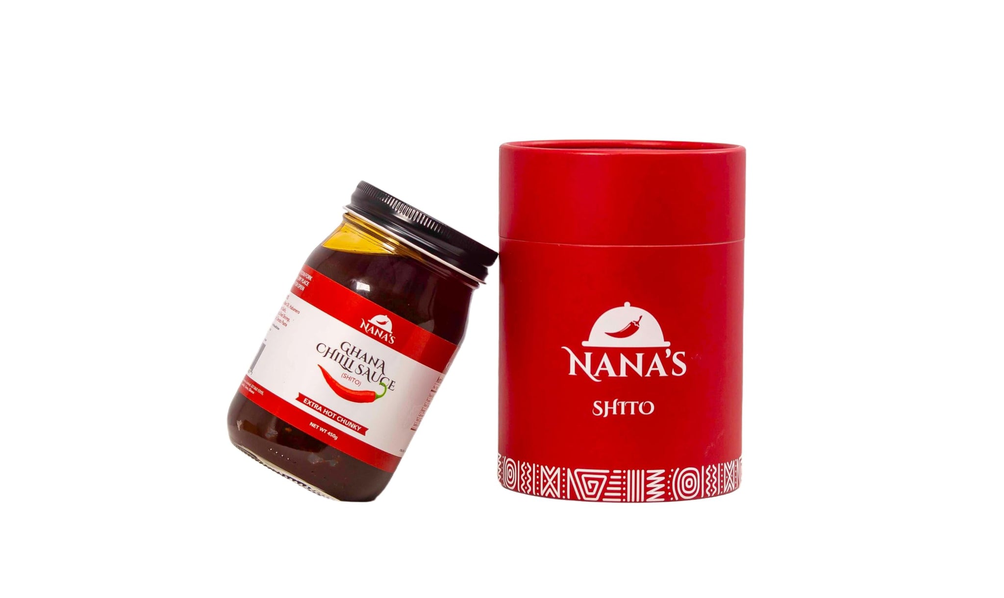 Nana Shito Ghana Chili Sauce - Shito Made with Fresh Chili, Shrimp & Spices, Adds Heat & Flavor to Any Dish, Traditional Ghana Recipe, Resealable Jar