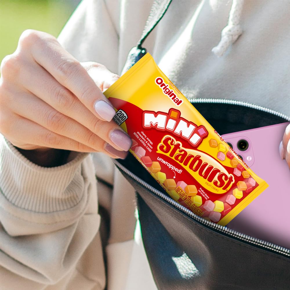 Starburst Minis Original Candy Fruit Chews, 24 x 1.85 oz, Strawberry, Cherry, Orange, Lemon Flavor Candies
