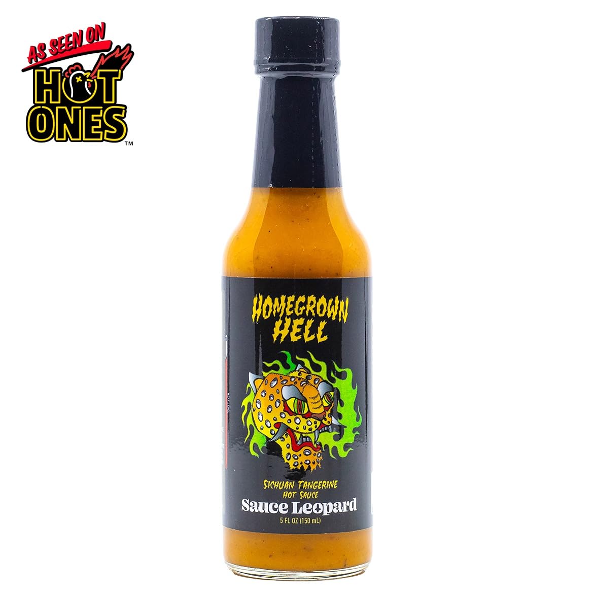 Sauce Leopard 2-Pack Hot Sauce - As seen on Hot Ones, The Seventh Reaper (Season 18) and Homegrown Hell Sichuan Tangerine (Season 29) - Carolina