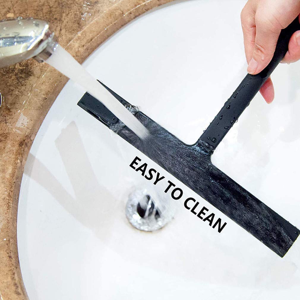 Silicone Shower Squeegee with Hook Non Slip Grip Household Squeegee Window Squeegee Glass Squeegee Glass Cleaner Window Cleaner All-Purpose Squeegee