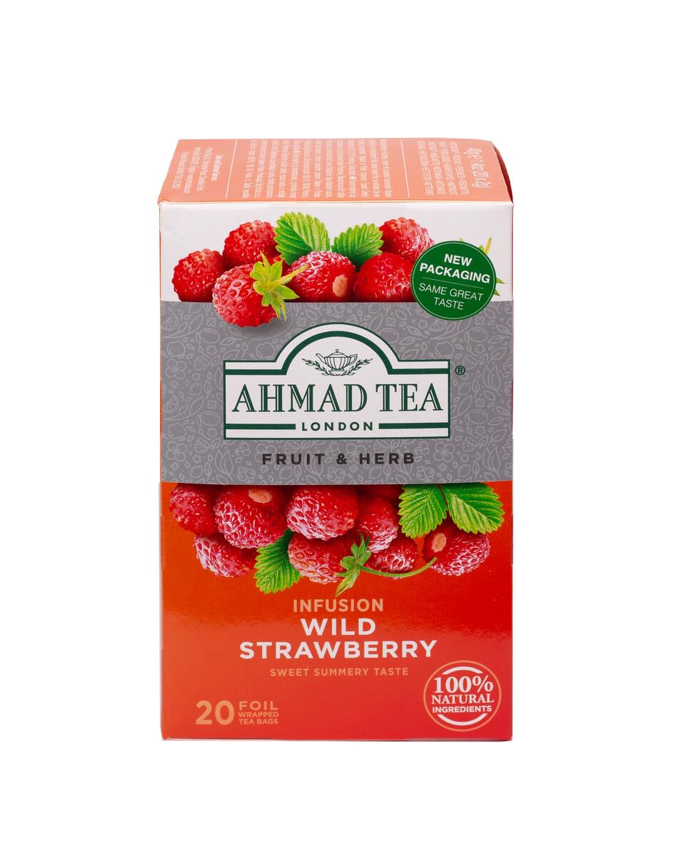 Ahmad Tea English Fruit & Herbal Infusions, Wild Strawberry Refresh Fruit & Herbal Tea