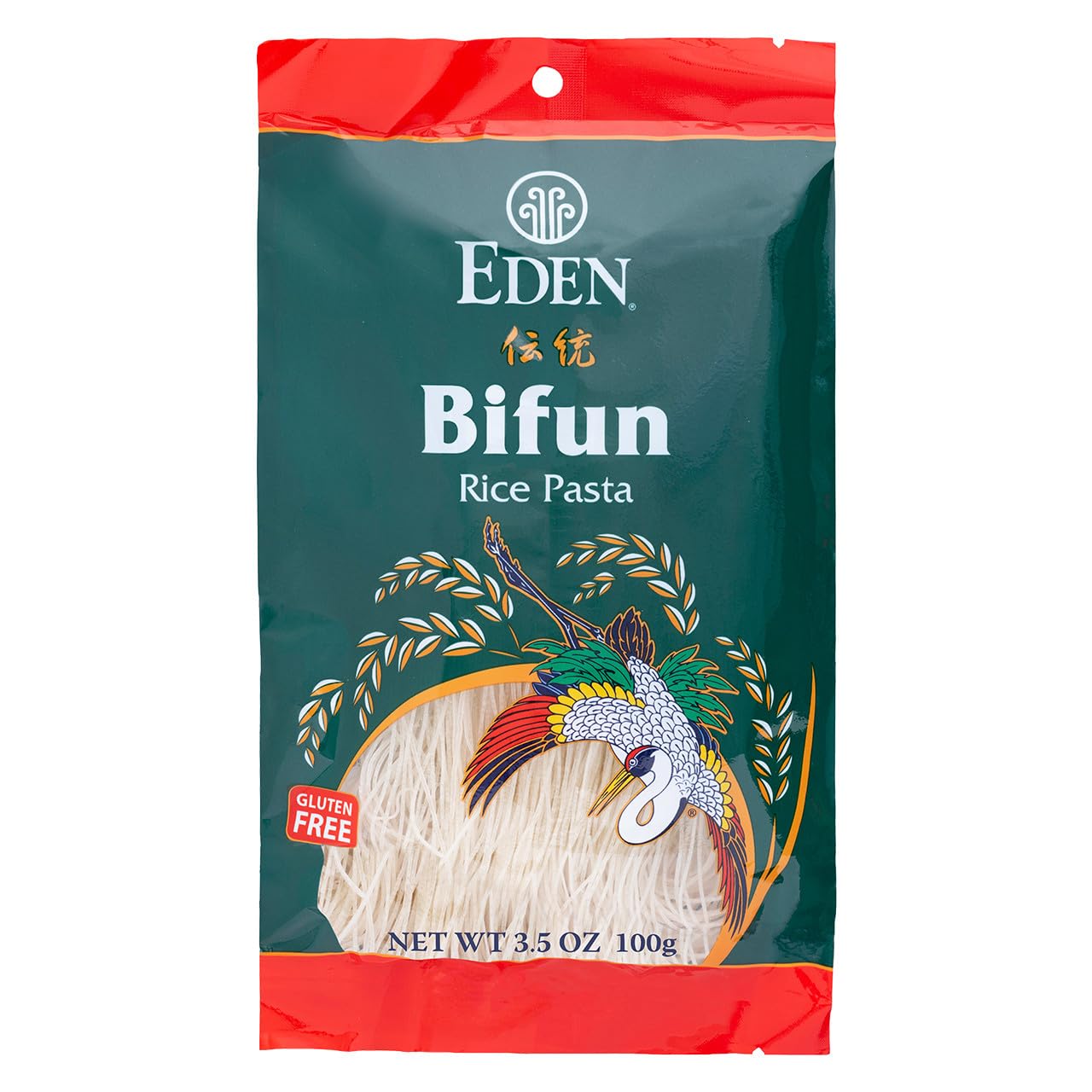 Eden Bifun Rice Noodles, Thin, Japanese, Glass, Gluten Free, 100% Steamed Rice, 3.5 oz