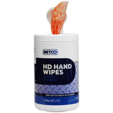DETCO HD Hand & Tool Wipes - Heavy Duty Dual Purpose Cloths for Hands, Tools, & Surface Cleaning - Disposable Waterless Cleaner Towels with Scrubbing