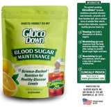 GLUCODOWN, Delicious Lemonade & Tea Mix, Patent Pending Dietary Fiber Formula for Maintenance of Healthy Blood Sugar & Cholesterol, 45 Servings.