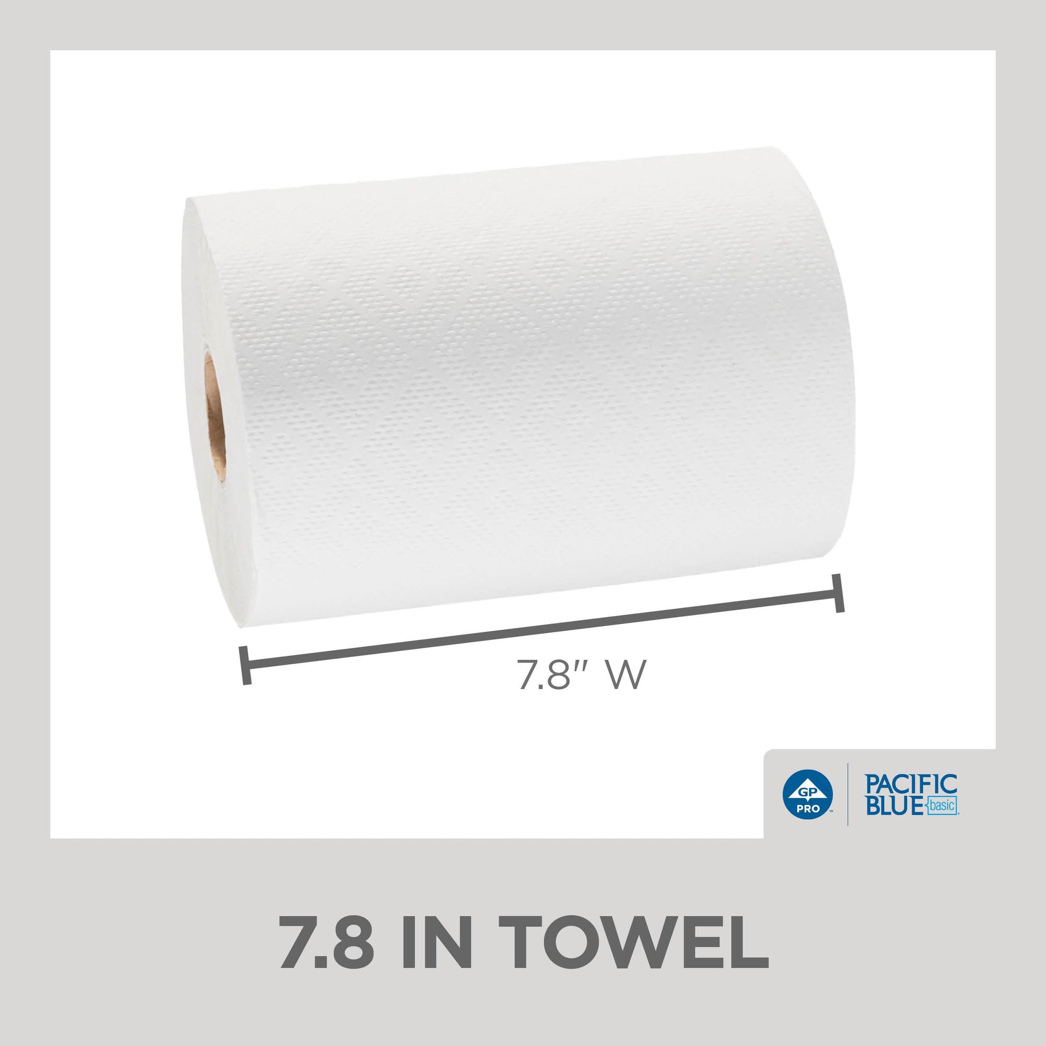 Georgia-PacificBlue Basic Paper Towel Rolls by PRO, White, 28706, 350 Feet Per Roll, 12 Rolls Per Case