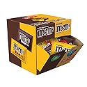 M&M'S Milk Chocolate & M&M'S Peanut Fun Size Candy Individually Wrapped Milk Chocolate Variety Pack Pantry Cube Easy Open and Close Dispenser