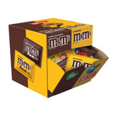 M&M'S Milk Chocolate & M&M'S Peanut Fun Size Candy Individually Wrapped Milk Chocolate Variety Pack Pantry Cube Easy Open and Close Dispenser