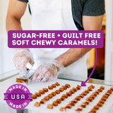 Tom & Jenny's Sugar Free Caramel - Individually Wrapped Sugar Free Candy - Zero Sugar Keto Caramels (Sea Salt & Vanilla Classic Chewy Caramel)