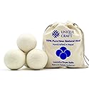 Unique Craft Wool Dryer Balls for Fewer Wrinkles - Reusable Dryer Wool Balls for Saves Drying Time, Chemical-Free Premium New Zealand Fabric Softener