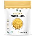 Quay Naturals Organic Hulled Millet, 2.5 lbs, USA Grown, Non-GMO, Gluten-Free, Whole Grain, Easy to Digest, Vegan-Friendly