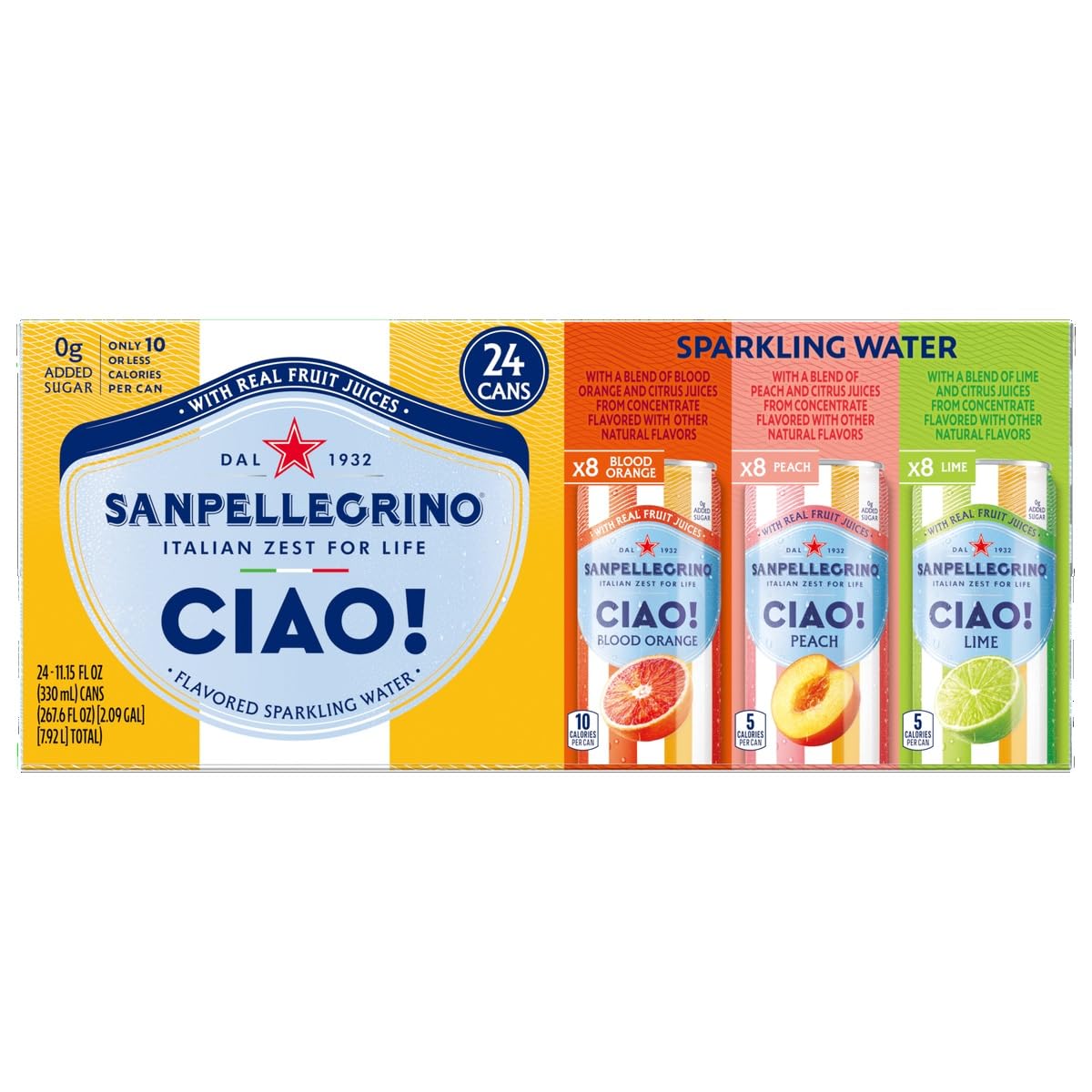 Sanpellegrino Ciao!, Variety Pack, 11.15 fl oz,