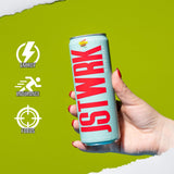 JST WRK Energy Drink - 12-Pack, Sugar-Free, Zero Calories, No Sugar Alcohols, 12 Fl Oz., 200 milligrams Caffeine (Melon Pop)