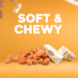 Golden Bonbon Italian Soft Orange Almond Nougat Candy, Individually Packed Chewy, Gluten Free Nougat, Full of Almonds, Halal Candy 3.53 Ounces (Almond
